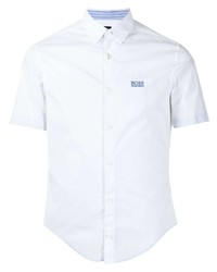 BOSS Button Down Embroidered Logo Shirt