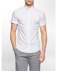 Calvin Klein Slim Fit Crosshatch Short Sleeve Shirt