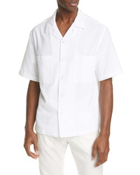 Barena Venezia Camica Solana Textured Short Sleeve Button Up Camp Shirt