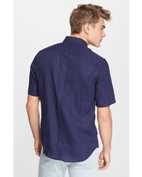 Vilebrequin Caramel Short Sleeve Linen Shirt