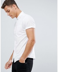 ASOS DESIGN Casual Skinny Oxford Shirt In White