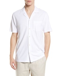 Ted Baker London Chatley Short Sleeve Pique Button Up Shirt In White At Nordstrom