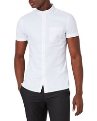 Topman Classic Fit Stand Collar Oxford Shirt