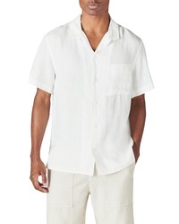 Lucky Brand Club Collar Hemp Blend Button Up Shirt In Bright White At Nordstrom