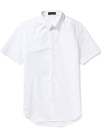 Calvin Klein Collection Carbon Short Sleeved Cotton Poplin Shirt