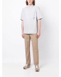 Versace Cotton Multi Stripe Short Sleeve Shirt