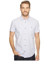 Calvin Klein Jeans Cross Hatch Slub Button Down Shirt Short Sleeve Button Up