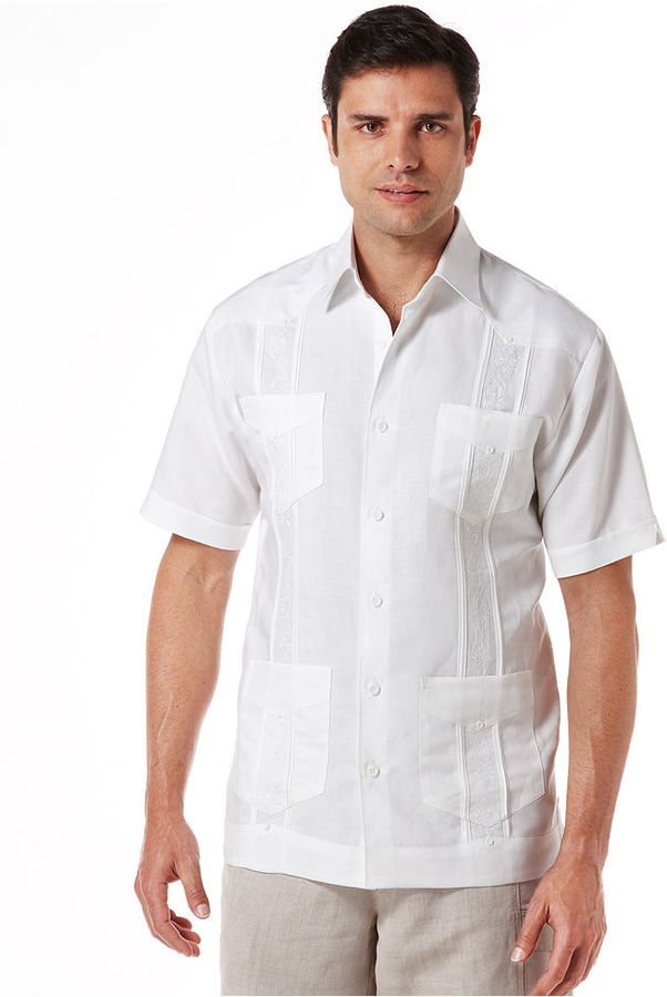 Cubavera Short Sleeve Embroidered Guayabera Shirt | Where to buy & how ...