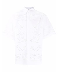 MSGM Cut Out Pattern Short Sleeve Shirt