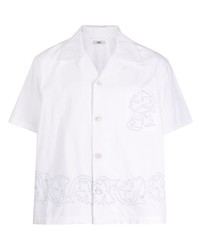 Bode Decorative Stitching Cotton Shirt