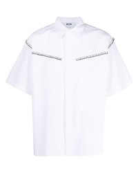 MSGM Decorative Stitching Detail Cotton Shirt