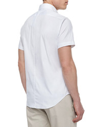 Theory Feynold S Short Sleeve Shirt White