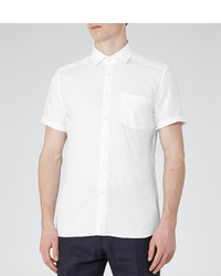 Reiss Frank Short Sleeve Linen Shirt
