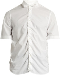 Marni Gathered Short Sleeved Cotton Shirt