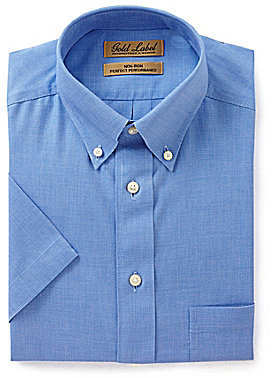 Gold Label Roundtree & Yorke Men's Short Sleeve Blue Shirt (Pick Size) **