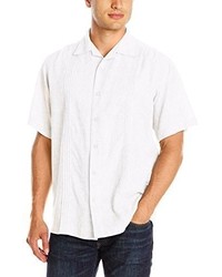 Haggar Short Sleeve Linenrayon Pleated Shirt