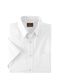 Harriton Short Sleeve Oxford Button Down Dress Shirt With Stain Release M600s