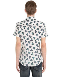 Kenzo Short Sleeve Triangle Cotton Shirt
