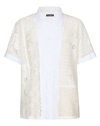 Dolce & Gabbana Lace Insert Hawaiian Shirt