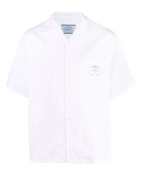 Prada Logo Print Short Sleeved Shirt