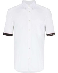 Alexander McQueen Logo Trimmed Short Sleeved Shirt