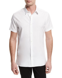 Vince Manhattan Short Sleeve Stretch Shirt White