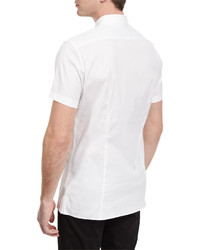 Vince Manhattan Short Sleeve Stretch Shirt White