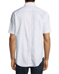 Bogosse Mini Patterned Short Sleeve Sport Shirt White