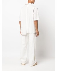 Lanvin Mix Stripe Asymmetric Cotton Shirt