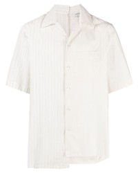 Lanvin Mix Stripe Asymmetric Cotton Shirt