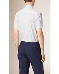Burberry Modern Fit Short Sleeved Stretch Cotton Shirt