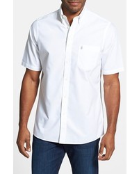 Nordstrom Short Sleeve Sport Shirt White Small