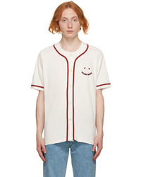Ps By Paul Smith Off White Baseball Happy Short Sleeve Shirt