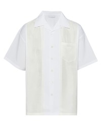 Prada Panelled Cotton Bowling Shirt