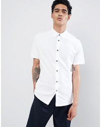 Burton Menswear Pique Shirt In White