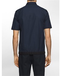 Calvin Klein Platinum Regular Fit Mesh Trim Short Sleeve Shirt