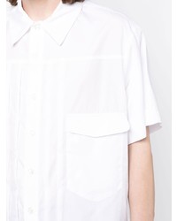 Simone Rocha Pleated Short Sleeve Cotton Shirt