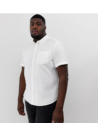 New Look Plus Regular Fit Oxford Shirt In White