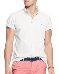Ralph Lauren Polo Short Sleeve Oxford Button Down Shirt Classic Fit
