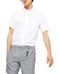 Topman Premium Slim Fit Short Sleeve Button Up Shirt