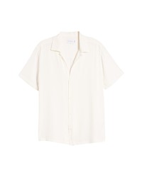 Topman Revere Short Sleeve Button Up Shirt In White At Nordstrom