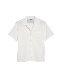 Eleventy Seersucker Short Sleeve Button Up Camp Shirt In White At Nordstrom