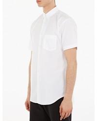 Comme des Garcons Shirt White Short Sleeved Cotton Shirt