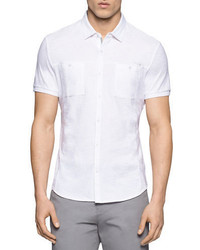 Calvin Klein Short Sleeve Coat Front Shirt