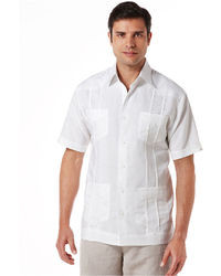 Cubavera Short Sleeve Embroidered Guayabera Shirt