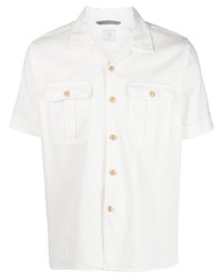 Eleventy Short Sleeve Linen Blend Shirt