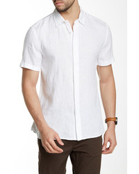 Perry Ellis Short Sleeve Regular Fit Linen Shirt