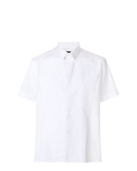 Les Hommes Short Sleeve Shirt With Contrast Piquet