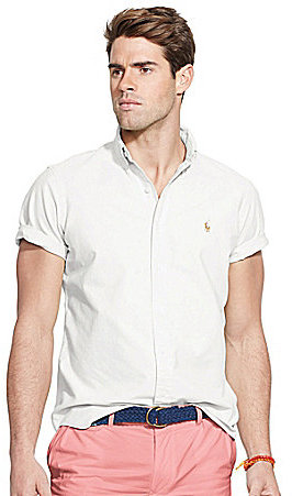 white short sleeve ralph lauren shirt