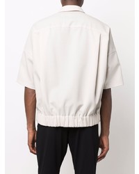 Attachment Short Sleeve Wool Shirt